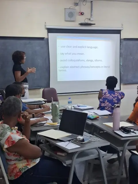 A session on using clear and explicit language