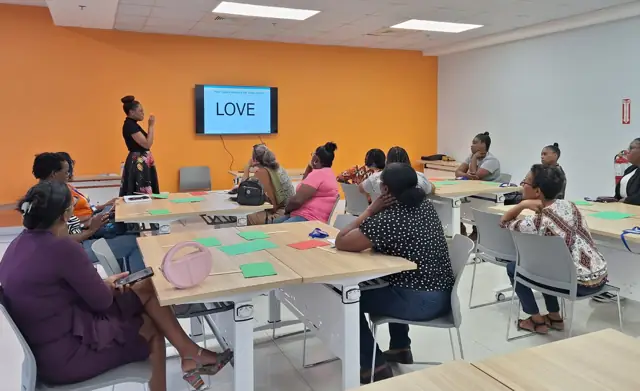 Teachers during a session about love and connection